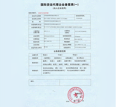 國(guó)際貨運(yùn)代理備案